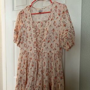 Linennaive Adelia | Tiered lace-up linen presses corset dress 100% linen